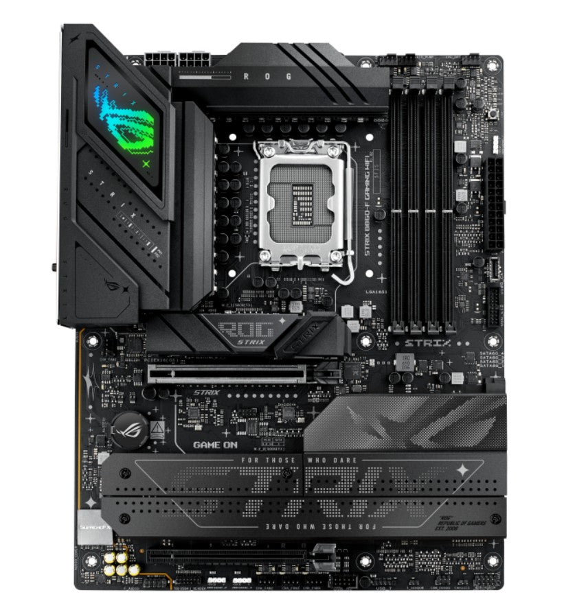 ASUS ROG STRIX B860-F GAMING WIFI LGA1851 ATX Motherboard 256GB, DDR5, 1 x PCIe 5.0, 4 x M.2 slots, 4 x SATA, WiFi 7, 1 x HDMI, 1 x DP ROG STRIX B860-F GAMING WIFI