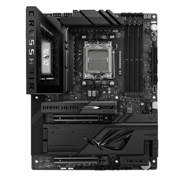 ASUS AMD ROG CROSSHAIR X870E DARK HERO (AM5) ATX Motherboard, AM5, DDR5 256GB, PCIe 5.0, 5x M.2, Wi-Fi 7, 10GbE+5GbE, USB4, ATX, 2yr wty ROG CROSSHAIR X870E DARK HERO