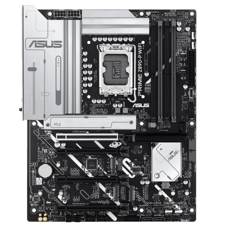 ASUS PRIME Z890-P WIFI-CSM LGA1851 ATX Motherboard 192GB, DDR5, 1 x PCIe 5.0 x16 slots, 4 x M.2 slots, 4 x SATA 6Gb/s PRIME Z890-P WIFI-CSM