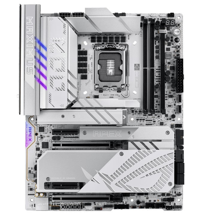 ASUS ROG MAXIMUS Z890 APEX LGA1851 ATX Motherboard 96GB, 2x DDR5, 2 x PCIe 5.0 x16 slots, 6 x M.2 slots, 4 x SATA 6Gb/s ROG MAXIMUS Z890 APEX