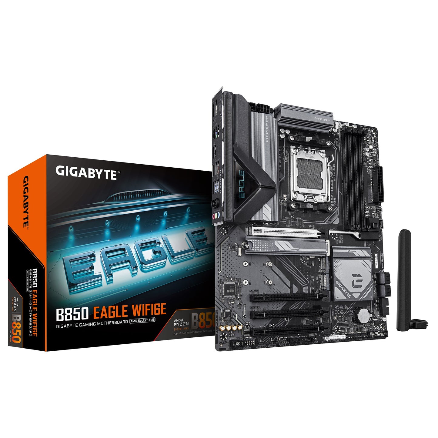Gigabyte B850 EAGLE WIFI6E 1.0, AMD AM5, 4 x DDR5 up to 256 GB, 1 x HDMI, 4 x PCI Express x16, 3 x M.2, 4 x SATA, 6 x USB 3.2 B850 EAGLE WIFI6E