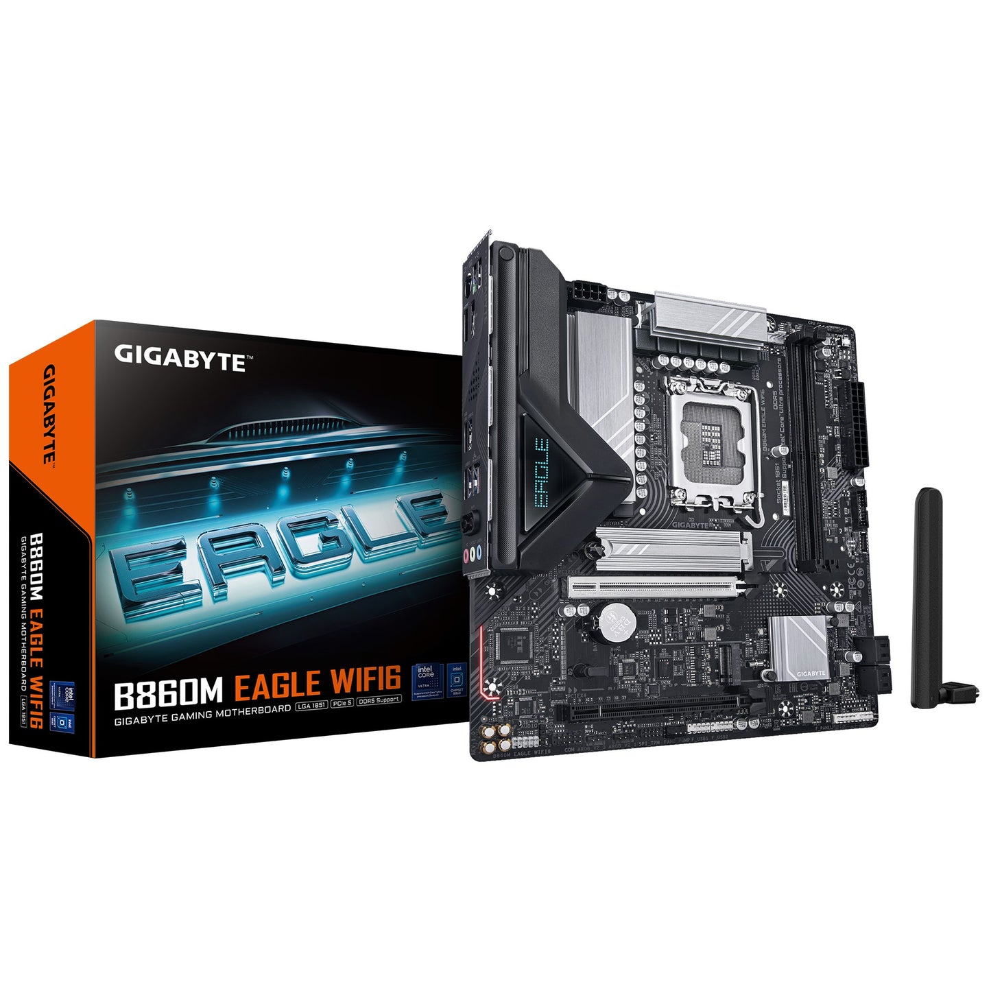 Gigabyte M/B B860M EAGLE WIFI6 1.0, Intel B860, 2 x DDR5 up to 128 GB, 1x HDMI, 2 x PCI Express x16, 2 x M.2, 4 x SATA, 5x USB 3.2 B860M EAGLE WIFI6 1.0