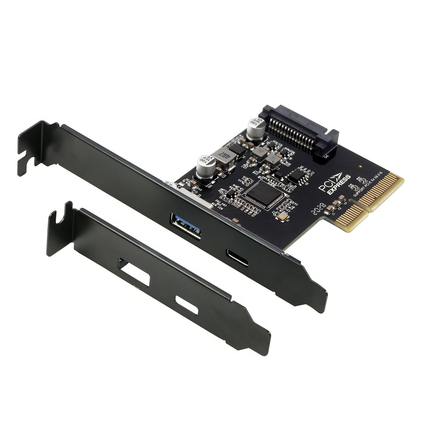 Simplecom EC312v2 PCIe x4 to 2-Port USB 3.2 Gen II 10Gbps USB-C and USB-A Expansion Card EC312V2