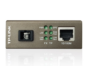 TP-Link MC112CS Media Converter SC WDM Monomodo Simplex 10/100Mbps RJ45 to 100M single-mode SC fiber Tx:1310nm Rx:1550nm up to 20km MC112CS