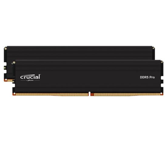 Crucial Pro 16GB (1x16GB) DDR5 UDIMM 5600MHz CL46 Black Heat Spreader Support Intel XMP AMD Ryzen Desktop PC Gaming Memory CP16G56C46U5