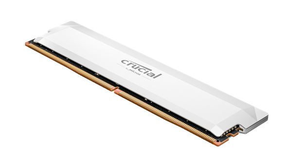 Crucial Pro 16GB (1x16GB) DDR5 UDIMM 6000MHz CL36 White Heat Spreader Overclocking Support Intel XMP AMD Ryzen Desktop PC Gaming Memory Tray CP16G60C36U5WT