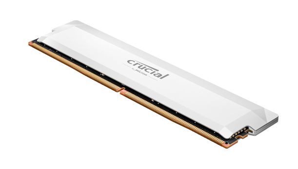 Crucial Pro 16GB (1x16GB) DDR5 UDIMM 6400MHz CL38 White Heat Spreader Support Intel XMP AMD Ryzen Desktop PC Gaming Memory CP16G64C38U5W