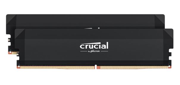 Crucial Pro 32GB (2x16GB) DDR5 UDIMM 6400MHz CL32 Black Heat Spreader Overclocking Support Intel XMP AMD Ryzen Desktop PC Gaming Memory CP2K16G64C32U5B