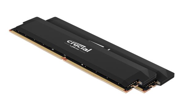 Crucial Pro 64GB (2x32GB) DDR5 UDIMM 6000MHz CL40 Black Heat Spreader Support Intel XMP AMD Ryzen Desktop PC Gaming Memory CP2K32G60C40U5B