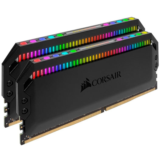Corsair Dominator Platinum RGB 32GB (2x16GB) DDR4 3200MHz CL16 DIMM Unbuffered XMP 2.0 Black Heatspreader 1.35V CMT32GX4M2C3200C16