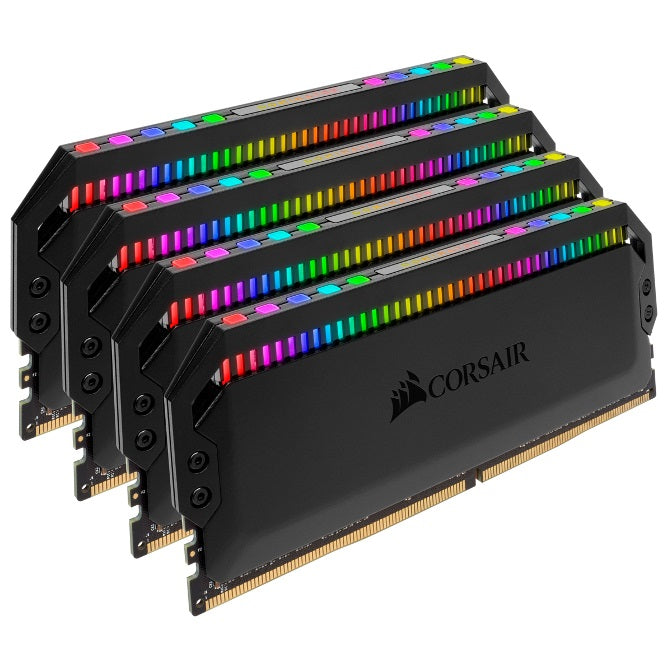 Corsair Dominator Platinum RGB 32GB (4x8GB) DDR4 3200MHz CL16 DIMM Unbuffered XMP 2.0 Base SPD@2666 Black Heatspreaders 1.35V AMD CMT32GX4M4Z3200C16