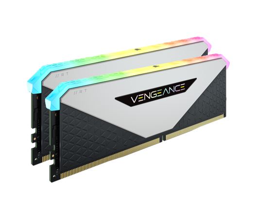 Corsair Vengeance RGB RT 16GB (2x8GB) DDR4 3200MHz C16 16-20-20-38 White Heatspreader Desktop Gaming Memory for AMD CMN16GX4M2Z3200C16W