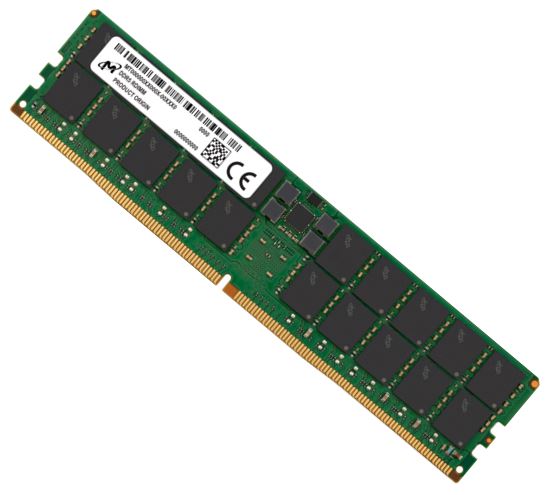 Micron 96GB (1x96GB) DDR5 RDIMM 4800MHz CL40 2Rx4 ECC Registered Server Data Center Memory 3yr wty MTC40F204WS1RC48BR