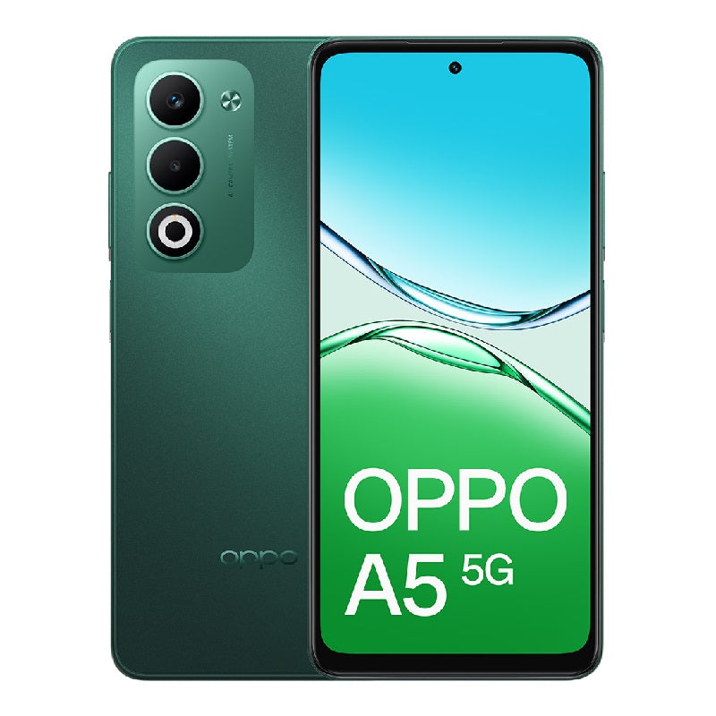 OPPO A5 5G 128GB - Aurora Green (CPH2735AU Green)*AU STOCK*, 6.67', HD+, 120Hz, 4GB/128GB, 50MP/8MP, Dual SIM, 6000mAh, 2 Years Warranty CPH2735AU Green