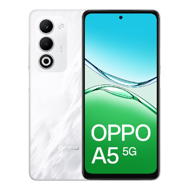 OPPO A5 5G 128GB - Mist White (CPH2735AU White)*AU STOCK*, 6.67', HD+, 120Hz, 4GB/128GB, 50MP/8MP, Dual SIM, 6000mAh, 2 Years Warranty CPH2735AU White