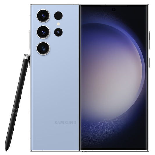 Samsung Galaxy S23 Ultra 5G 256GB - Sky Blue (SM-S918BLBAATS)*AU STOCK*, 6.8', Quad HD+, 120Hz, 8GB/256GB, 200MP/12MP, S Pen, Single SIM+eSIM, 5000mAh, 2YR SM-S918BLBAATS
