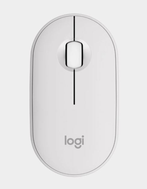 (LS)Logitech Pebble M350S Wireless Optical Mouse White Graphite 1000 dpi Bluetooth Low Energy 910-006986