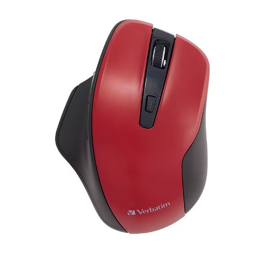 Verbatim Silent Ergonomic Wireless LED Mouse Red 70243