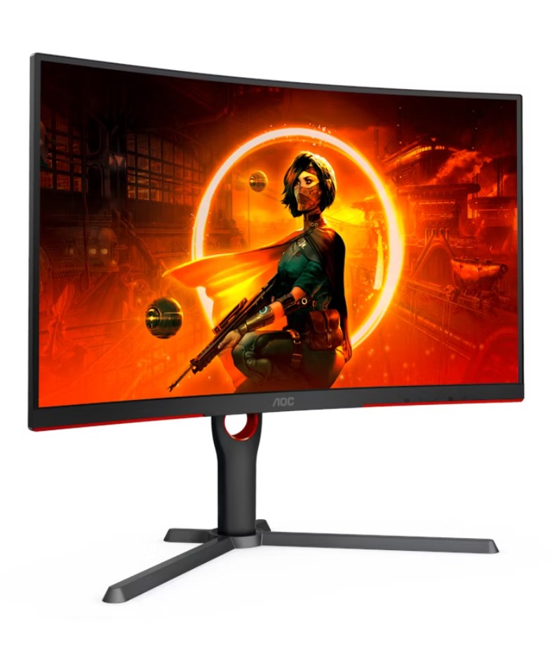 AOC 31.5' QHD Curved Monitor (CQ32G4E) - 180Hz VA, 0.5ms MPRT, 1500R curve, 121% sRGB, DP 1.4, HDMI 2.0, Delta E<2, tilt adjustable, 3500:1 contrast CQ32G4E
