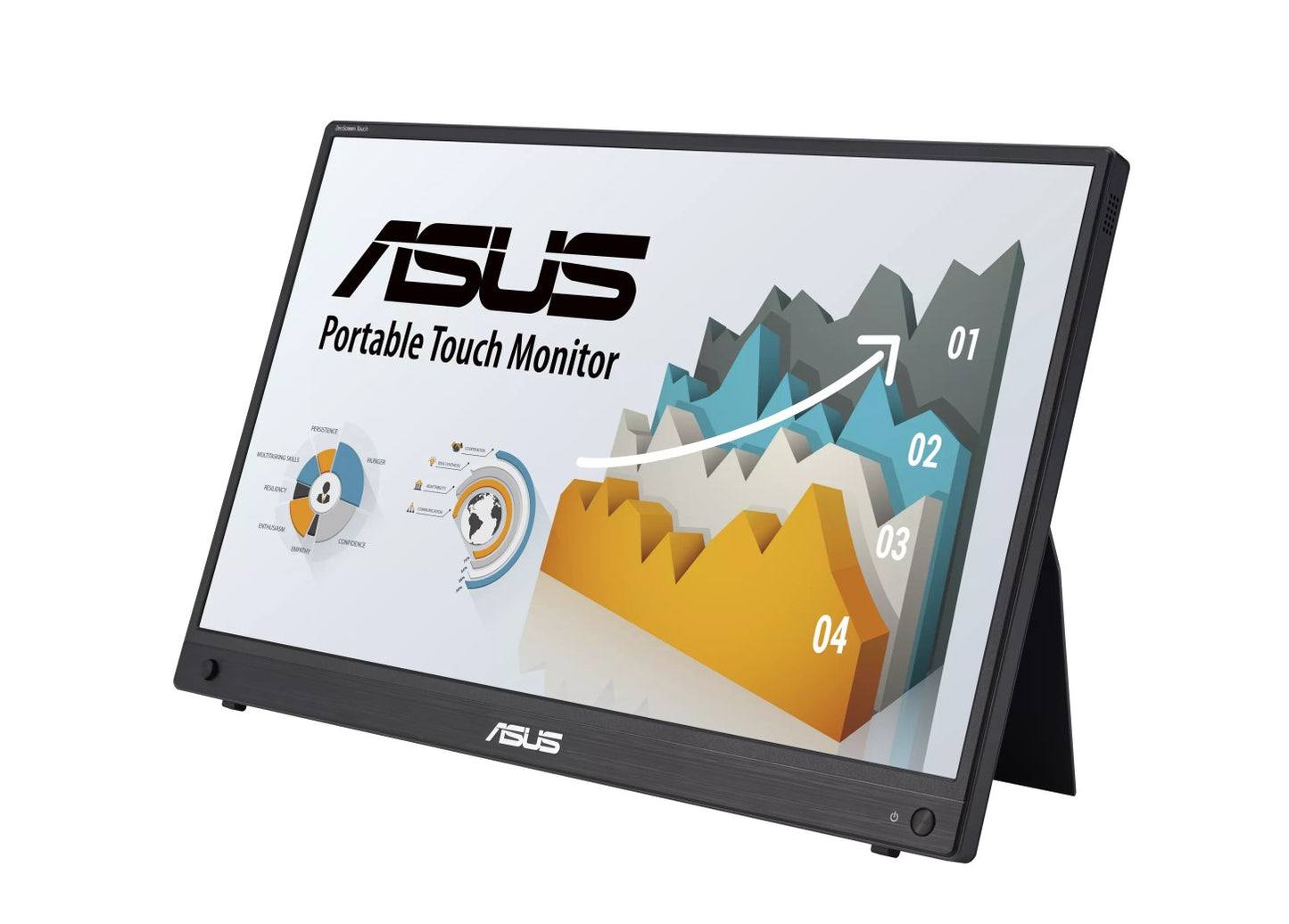ASUS MB16AMTR 15.6'' ZenScreen Touch Portable Monitor, FHD (1920 x 1080), IPS, 10-point touch, Built-in Battery, Hybrid Signal Solution, Mini-HDMI MB16AMTR