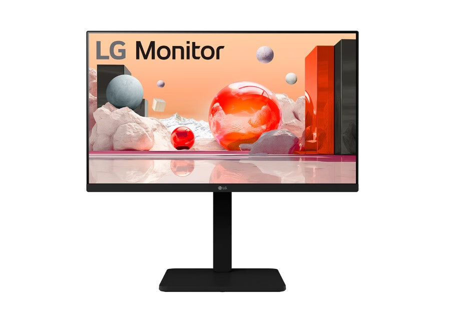LG 24' Full HD IPS Monitor 1920x1080, 100 Hz, built-in power & speaker, versatile stand (tilt/height/swivel/pivot), Reader Mode & Flicker Safe 24BA550-B