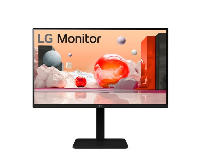 LG 27' Full HD IPS Monitor - 1920x1080, 100 Hz, built-in power & speakers, versatile stand (tilt/height/swivel/pivot), Reader Mode & Flicker Safe 27BA550-B