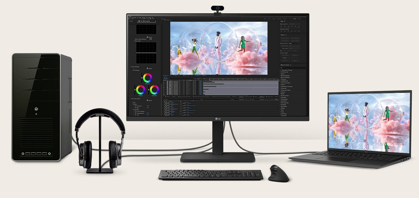 LG 27' IPS FHD 1920 x 1080, USB Type-C (PD 65W) 100Hz 5ms, AMD FreeSync 16:9 Tilt/Height/Swivel/Pivot (Bi-direction) adjustable stand, 3yrs Monitor 27BA650-B