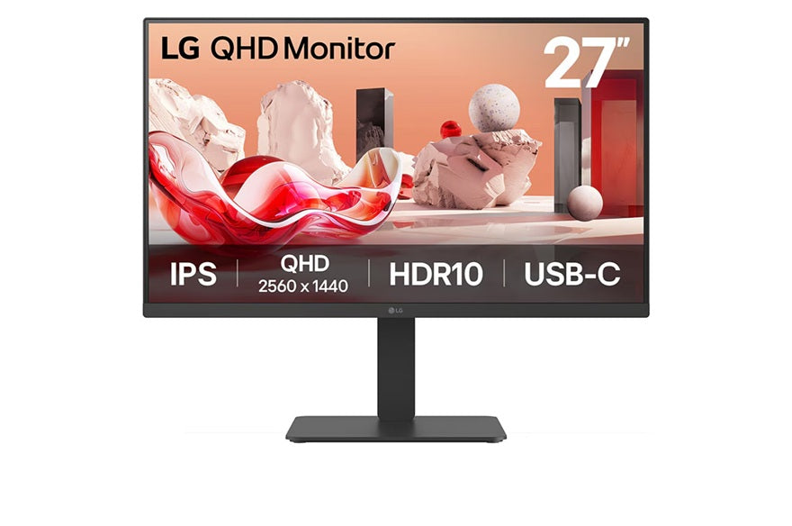 LG 27' 27BA65QB-B.AAU, QHD IPS, 100Hz, HDR10, USB-C PD 65W, Daisy Chain, RJ45, KVM, 4xUSB, DP/HDMI, adj. stand, 350nits, sRGB 99%, 5ms, VESA 27BA65QB-B.AAU