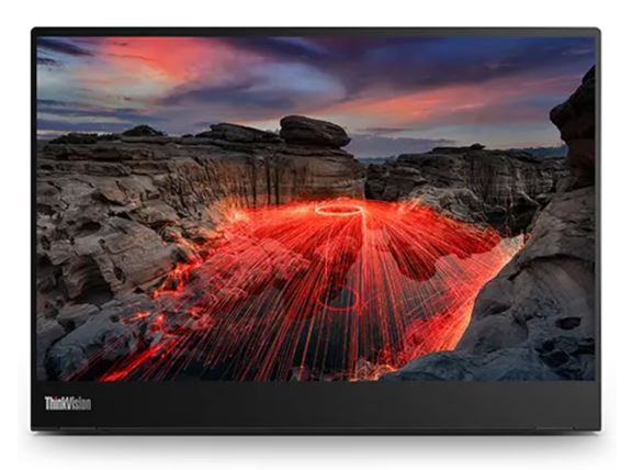 LENOVO ThinkVision M14-2 14' TOUCH 2K 2240x1400 Portable Monitor 60Hz 6ms Tilt Lift Pivot Height Adjustable 0.7kg 178 View Angle Pen USB-C DP1.2 VESA 63FDUAR6AU