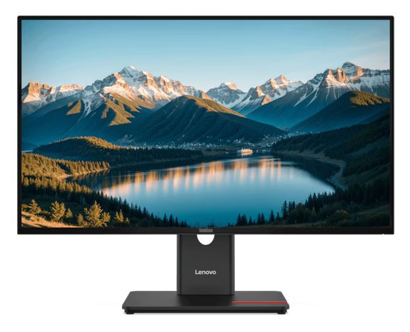LENOVO ThinkVision T27Q-40 27' QHD Monitor IPS 2560x1440 16:9 Height Adjustable Tilt Swivel pivot Anti-GlarE DP HDMI USB-C Hub VESA Black 3YR 64A6GAR6AU