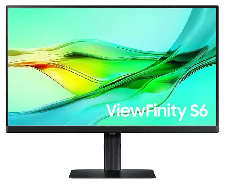 Samsung 23.8'/24' S6 ViewFinity 100Hz QHD IPS Monitor 2K 2560x1440 16:9 5ms Height Adjust Tilt Swivel Pivot 2xDP1.4 HDMI USB LAN HDR10 VESA LS24D604UAEXXY