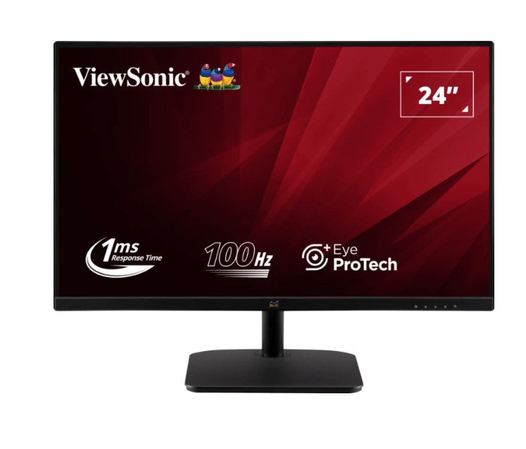 ViewSonic 24' Office Ultra Thin Bezel + SuperClear IPS, 2x Speakers, 4ms 100h FHD 1080, HDMI, VGA, 3.5 Audio, Multi-View, Eye Care. VESA 75, Monitor MNV-VA2432-MH-100