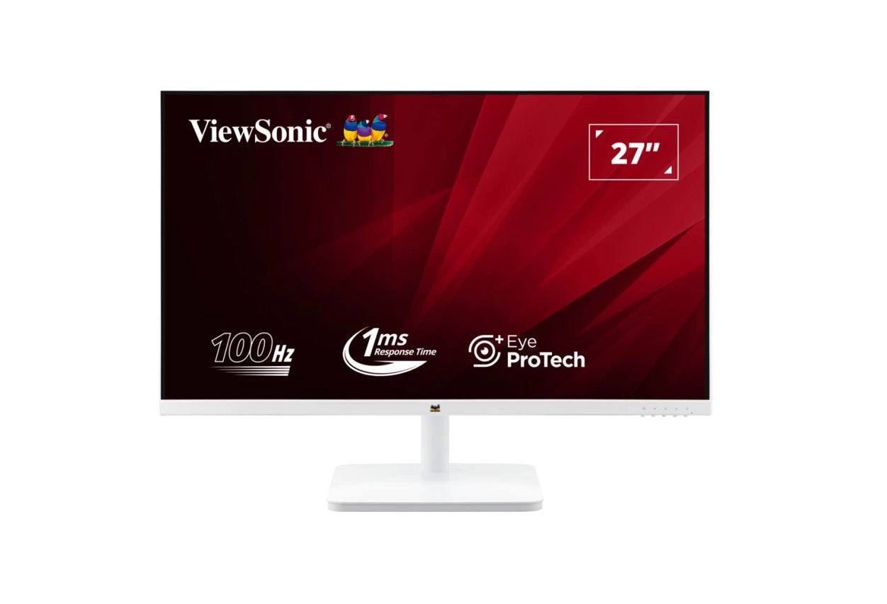 ViewSonic 27' White, Super Clear IPS, 4ms 100hz, Ultra Slim Bezel, FHD, HDMI, VGA, Adaptive Sync. VESA 100. 3Yrs AR. Office Business Monitor (LS VA2732-H-W