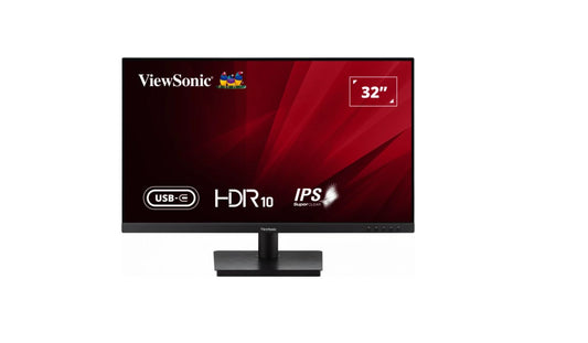 ViewSonic 32' VA3209U-4K 4K Business, Seamless Viewing, USB-C, DP, HDMI x 2, Speakers, Eco Mode VESA 100x100 Business and Office Monitor VA3209U-4K