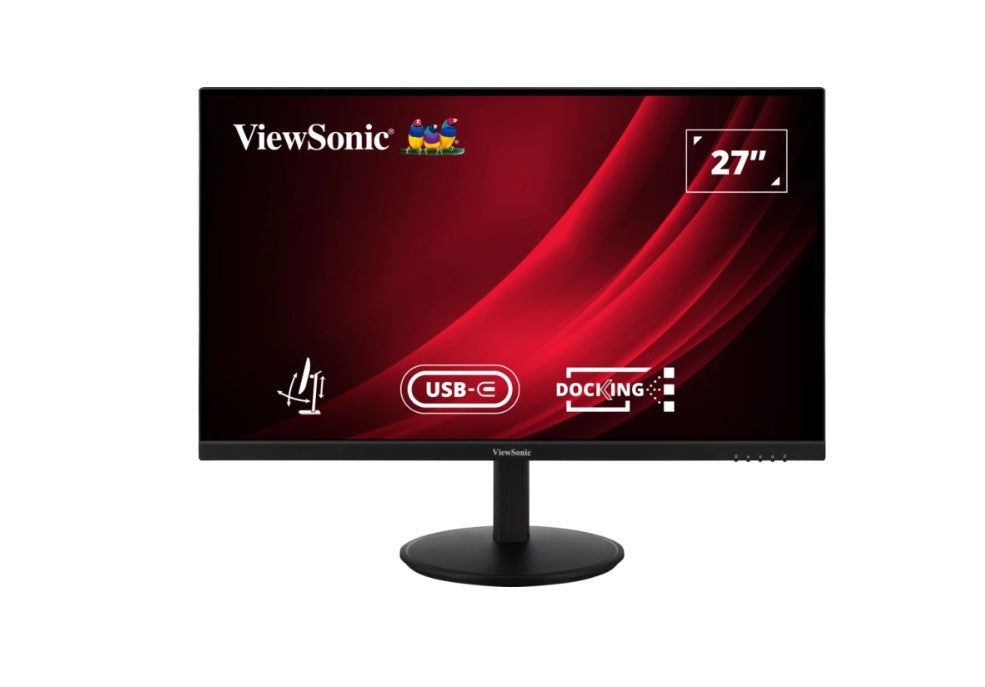 ViewSonic 27' VG 2K SuperClear IPS, Docking, USB-C, Daisy Chain, DP In/Out, RJ45, 100w PD, Height Adjustable 3y Advance Replacement, Business Monitor, 3YARW VG2709U-2K