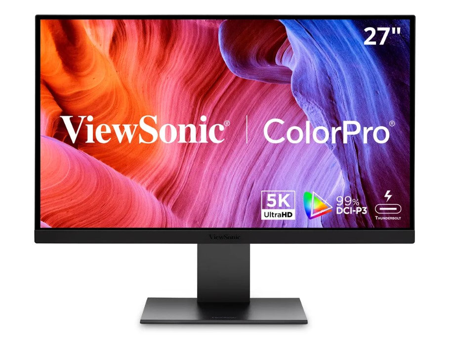 ViewSonic VP2788-5K - 27' ColorPro 5K 218PPI Mac / PC Monitor, 100W Thunderbolt 4, USB C, 99% DCI-P3 Colour Gamut, Colour Accuracy (Delta E<2), 3YARW VP2788-5K