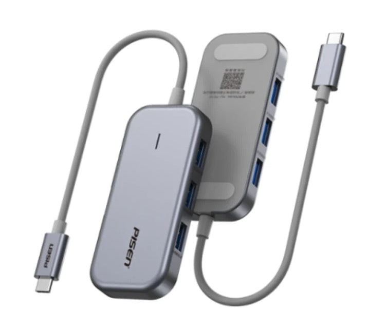Pisen 11-in-1 Multi-Port USB-C Multiport Hub Adapter Docking Station 4xUSB-A(3.0 &2.0) 1xUSB-C 100W PD 1x4K HDMI 1xRJ-45 1xSD 1xTF 1xVGA 1x3.5mm Audio 6902957021630