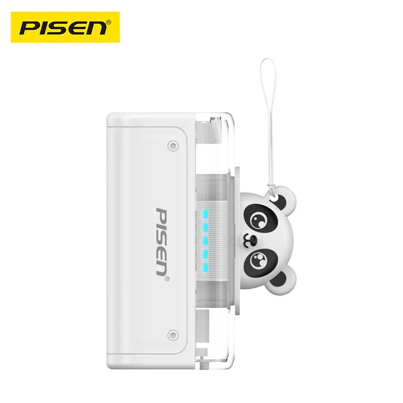Pisen 2-in-1 Wall Charger & Tiny 5K (5000mAh) Portable Power Bank - White, Supports 22.5W PD, CCC Certified, 1xUSB-A, 1xUSB-C, 2 Years Warranty 6902957440608