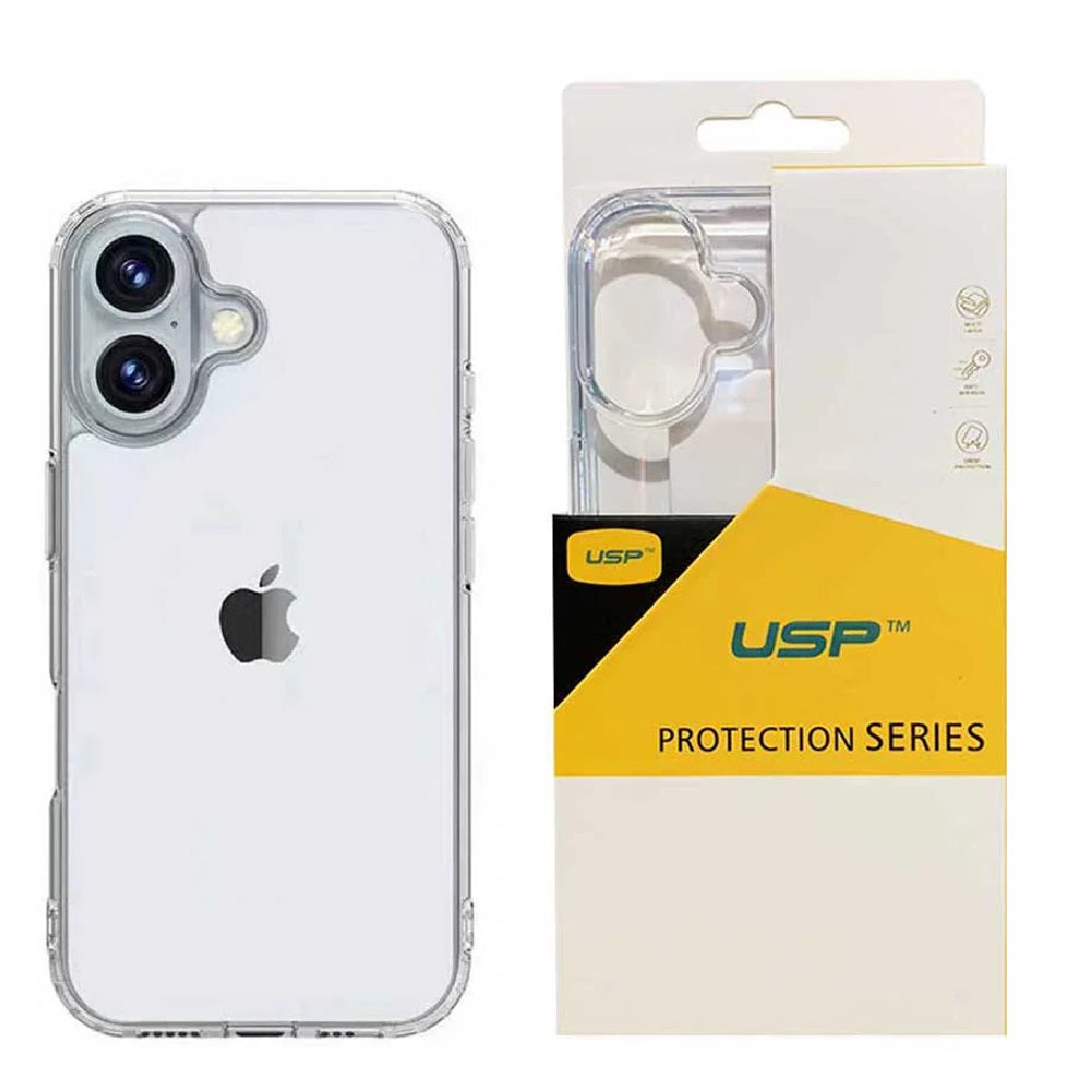 USP Apple iPhone 16 Plus (6.7') Clear Rock Shockproof Case - Ultra-Thin, Lightweight, Non-Slip, Multi-Layer, Strong Materials, 3 Year Warranty 6976552042161