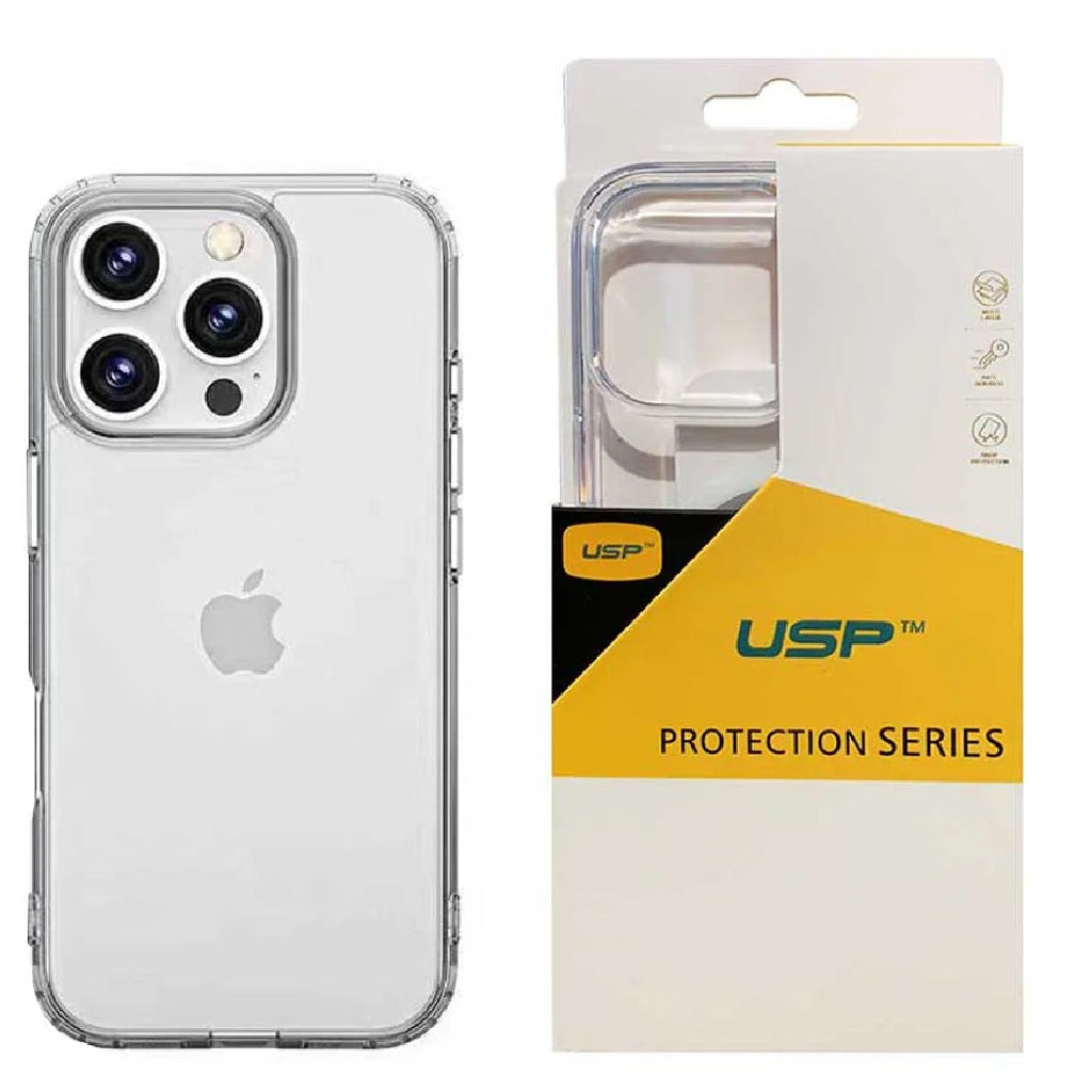 USP Apple iPhone 16 Pro Max (6.9') Clear Rock Shockproof Case - Ultra-Thin, Lightweight, Non-Slip, Multi-Layer, Strong Materials. 3 Year Warranty 6976552042178