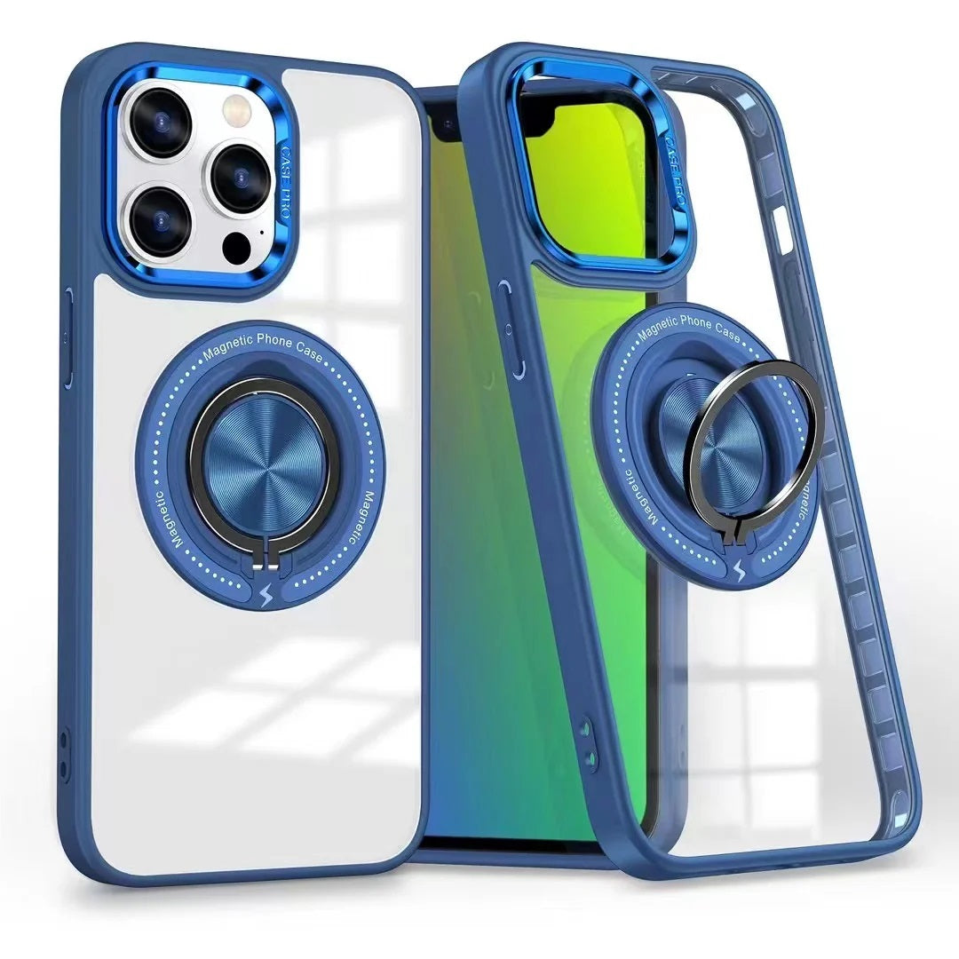 USP Apple iPhone 17 Pro Max (6.9') MagSafe Case with Ring Holder Dark Blue - Silicone Bumper, Drop Resistance, Scratch Protection, 5 Years Warranty 6976552043915
