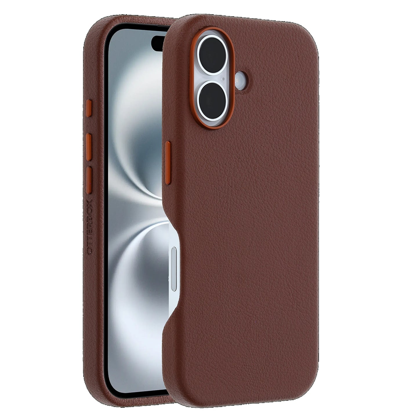 OtterBox Symmetry MagSafe Cactus Leather Apple iPhone 16 (6.1') Case Brown - (77-96305), DROP+ 3X Military Standard, Pocket friendly, 7 Years Warranty 77-96305