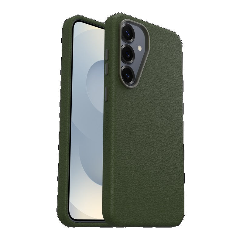 OtterBox Symmetry Cactus Leather Samsung Galaxy S25 5G (6.2') Case Cactus Grove Green - (77-97389), DROP+ 3X Military Standard, 7 Years Warranty 77-97389