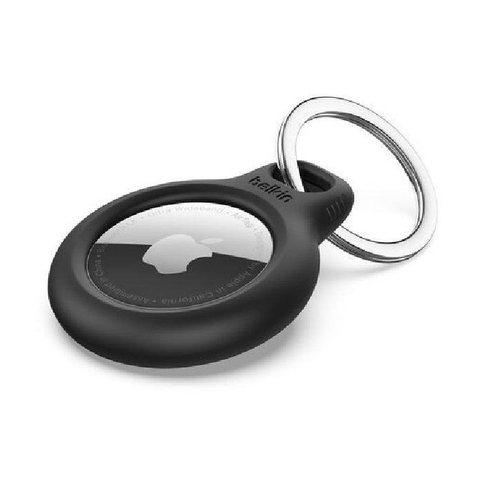 Belkin Secure Holder With Key Ring for AirTag - Black (F8W973btBLK), Advanced Scratch Protection, Twist and Lock Design, Raised Edges, 2 Years Warranty F8W973btBLK
