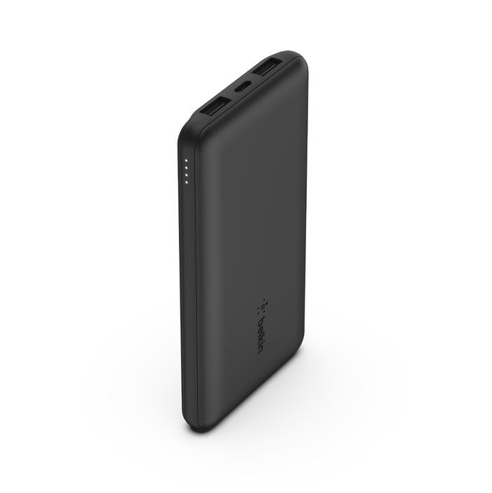 Belkin BoostCharge 10k mAh Power Bank (Triple-Port) + USB-C to USB-A Cable - Black (BPB011BTBK), 2xUSB-A (12W), 1xUSB-C (15W), 2 Years Warranty BPB011BTBK