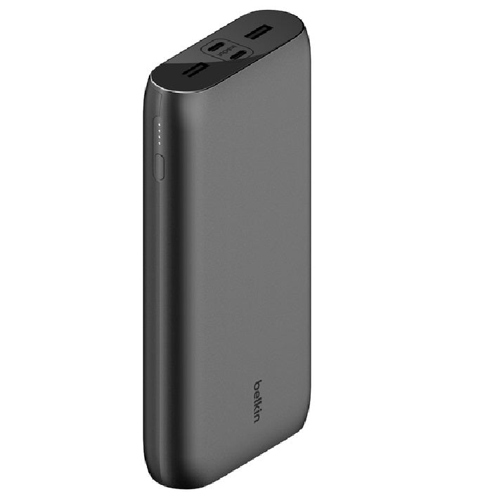 Belkin BoostCharge CCC-Certified 26k mAh Power Bank (4 Port ) + USB-C to USB-C Cable (45CM) - Black (BPB016BTBK), 2x USB-A, 2x USB-C, 2 Years Warranty BPB016BTBK