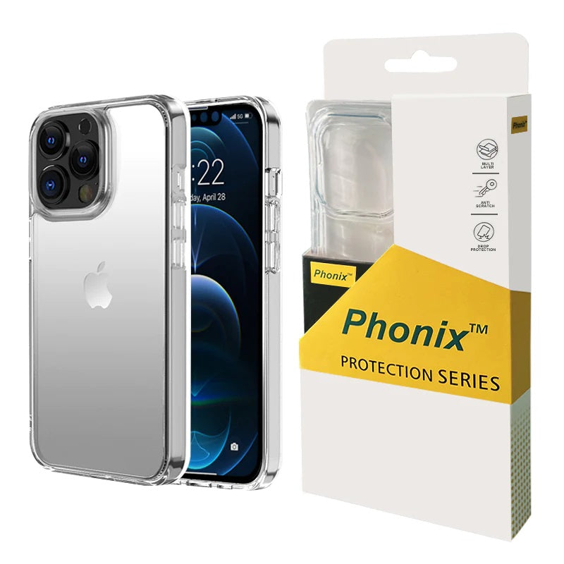 Phonix Apple iPhone 14 Plus Clear Rock Shockproof Case - Ultra-thin, Lightweight, Non-slip, Crystal Clear, Strong & Durable, 10 Years Warranty CJK1467C