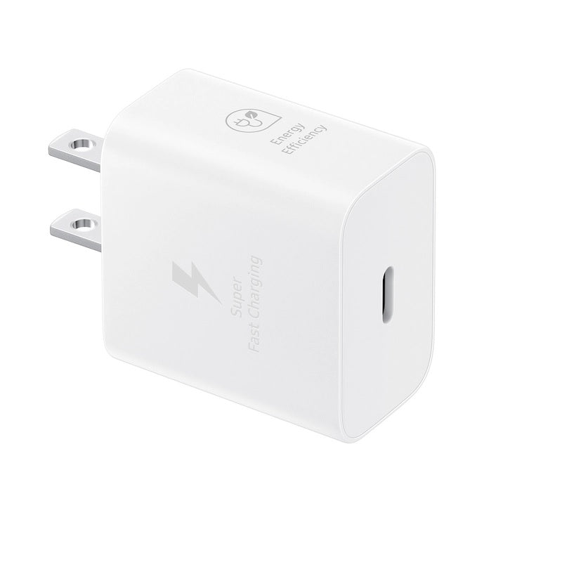 Samsung 25W GaN USB-C Fast Wall Charger - White(EP-T2510NWEGAU), 1x USB-C, Supports up to 25W, Compact & Travel-Ready, 1 Year Warranty EP-T2510NWEGAU