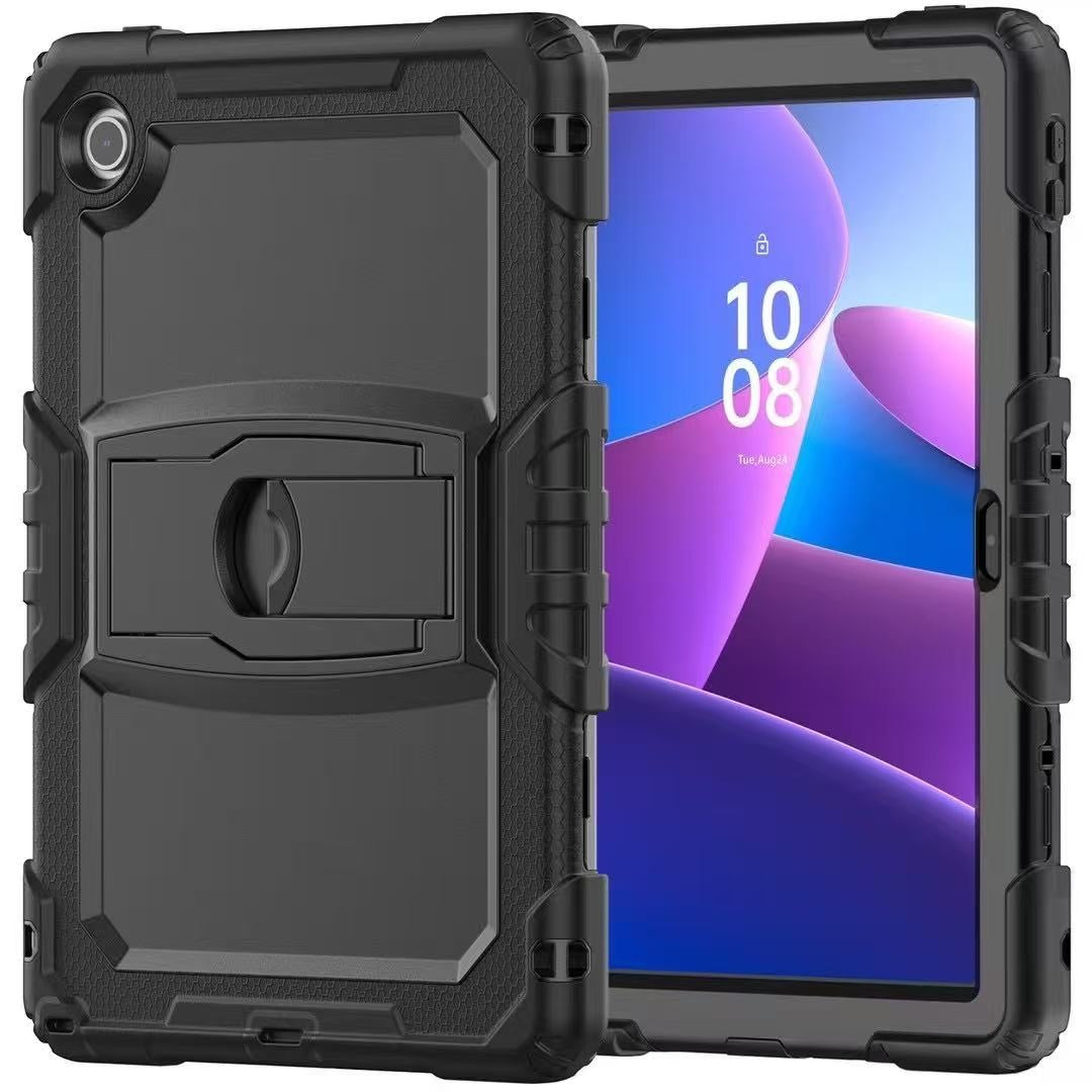 USP Rugged Lenovo Tab 10.1' Case Black - Built-in-Kickstand, Shoulder Strap, DropProof, ShockProof, 3 Year Warranty HDLTAB101