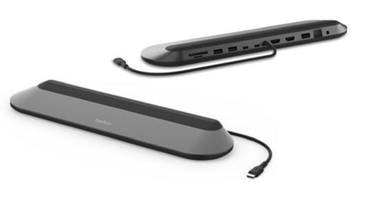 Belkin Connect USB-C 11-in-1 universal Docking Station - Grey (INC014btSGY), Dual Display, 10 Gbps, 100W Power Delivery, 2YR INC014btSGY